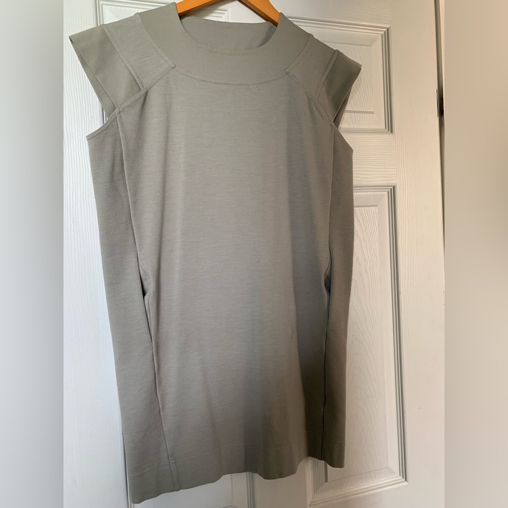 MM6 Maison Martin Margiela Made In Italy Grey/Taupe Colour Smock Dress (SZ S)